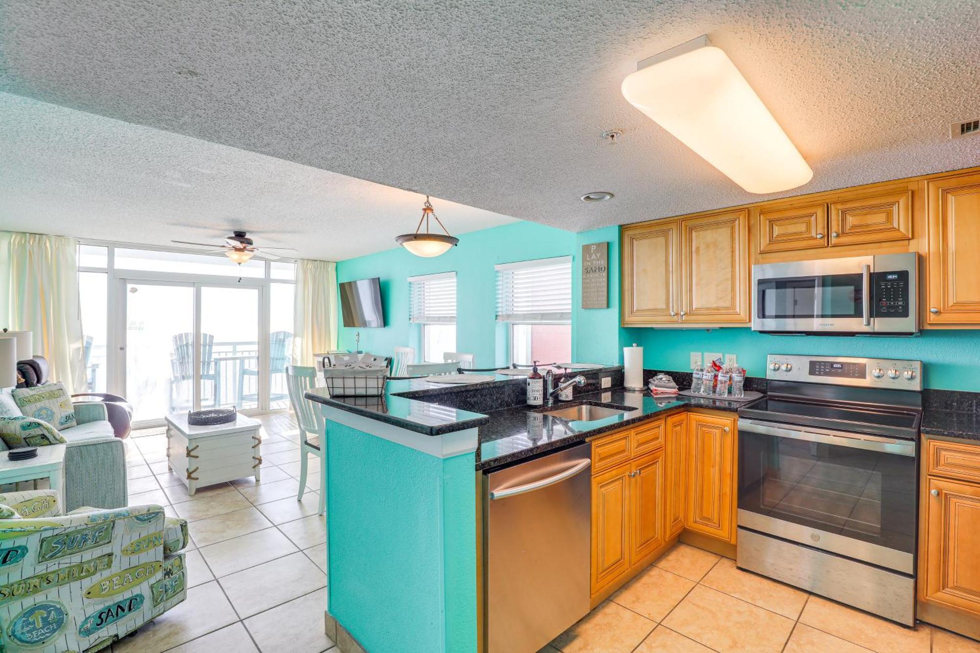 Oceanfront Condo With Huge Balcony Walk To Skywheel Myrtle Beach Kültér fotó